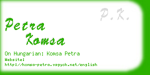 petra komsa business card